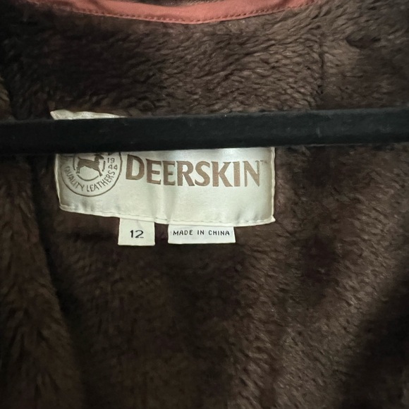 Vintage Brown Genuine Leather Utility Parka Size 12/ Large - Picture 4 of 8